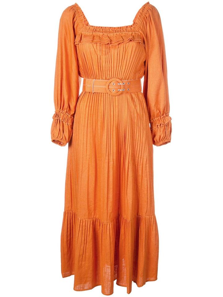 Nicholas Belted Day Dress - Orange