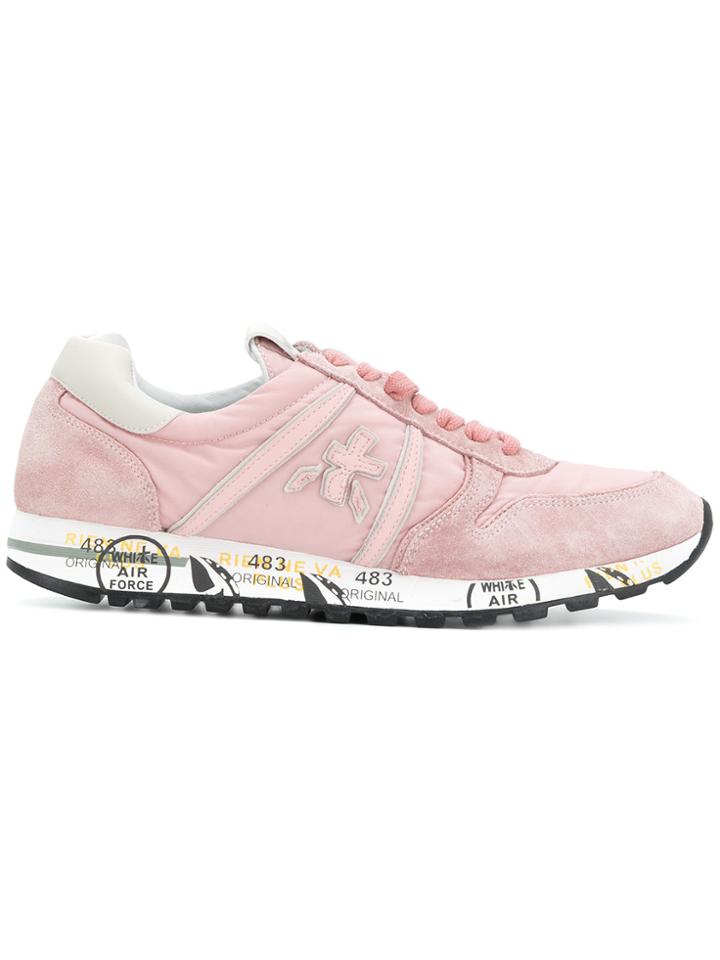 Premiata Lace-up Sneakers - Pink & Purple