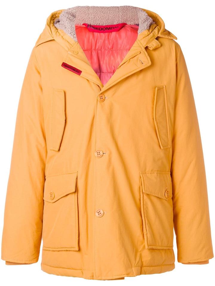Freedomday Hooded Coat - Yellow & Orange