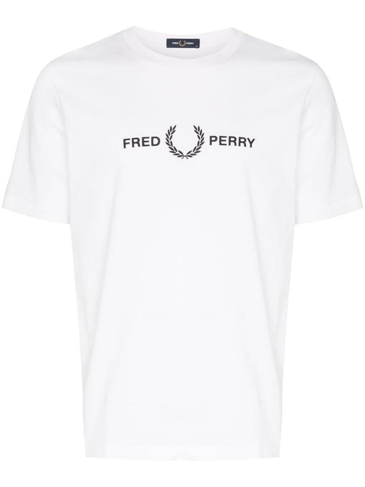 Fred Perry Logo Printed T-shirt - White