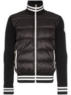 Moncler Padded And Knitted Sleeve Jacket - Black