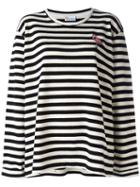 Red Valentino - Striped Jumper - Women - Cotton/acrylic/polyester/viscose - M, White, Cotton/acrylic/polyester/viscose