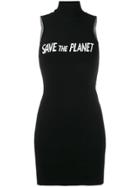 Ashley Williams Save The Planet Sleeveless Mini Dress - Black
