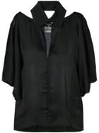 Chanel Vintage 2000 Cut-out Collared Blouse - Black