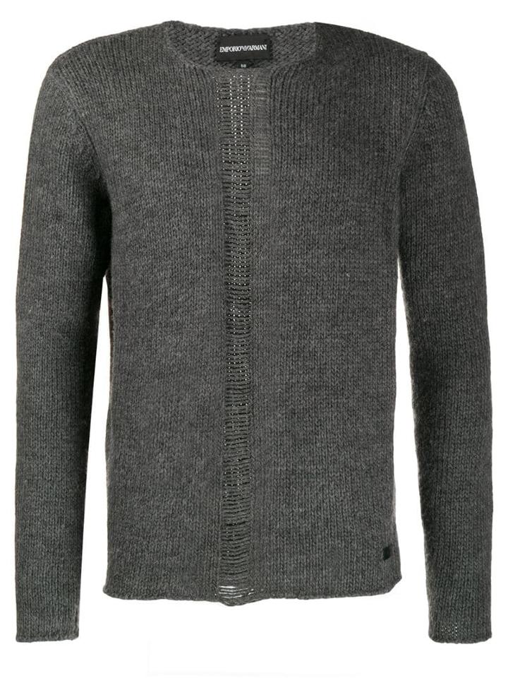 Giorgio Armani Pre-owned 1990's Open Weave Detail Jumper - Grey