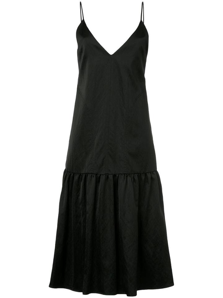 Le Ciel Bleu V-neck Flared Dress - Black