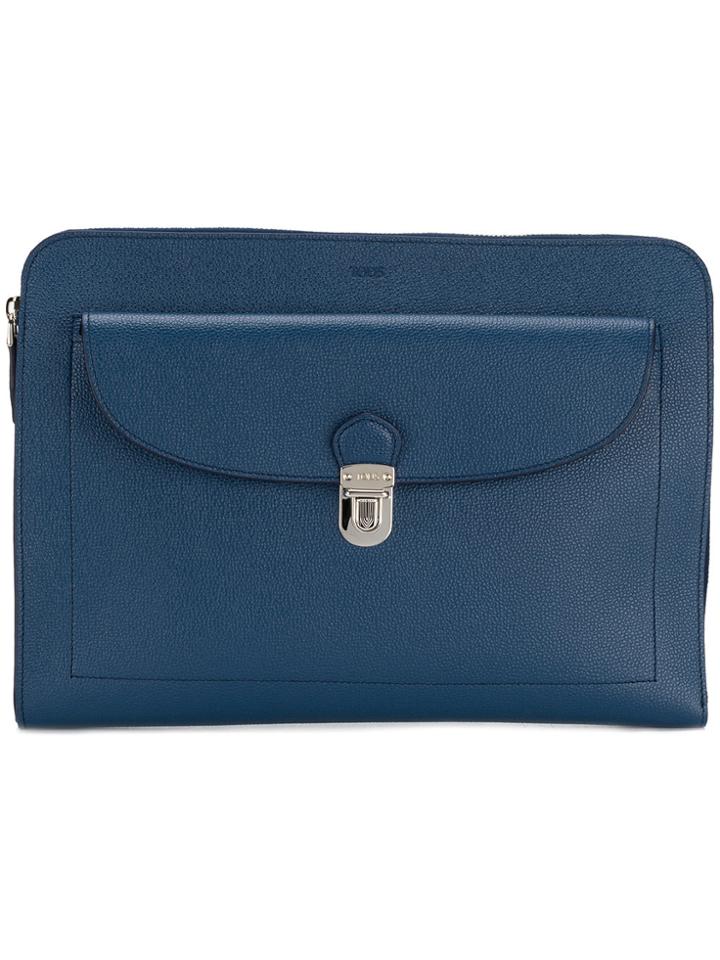 Tod's Pebbled Clutch Bag - Blue