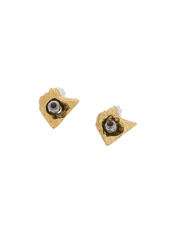 Imogen Belfield Rocks And Spheres Stud Earrings - Gold