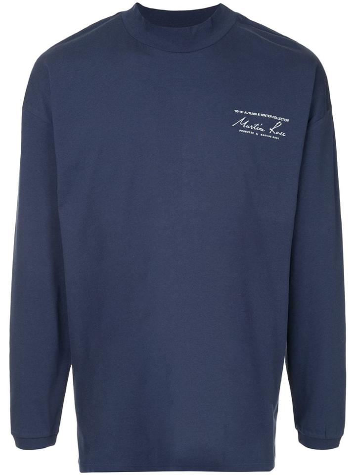 Martine Rose Logo Print Sweatshirt - Blue