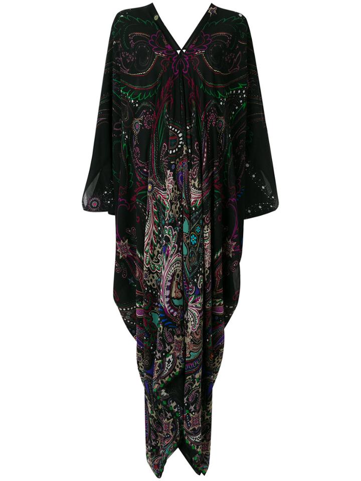 Roberto Cavalli Printed Kaftan - Black