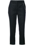 Alexander Wang Checkered Trousers With Chain - Black