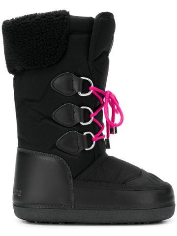 Dsquared2 Lace-up Moonboots - Black
