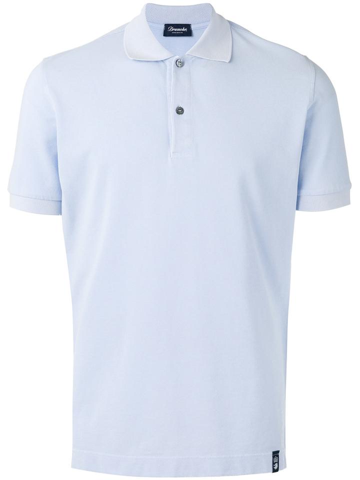 Drumohr - Polo Shirt - Men - Cotton - 44, Blue, Cotton