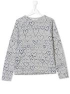 Stella Mccartney Kids Teen Heart Printed Sweater - Grey