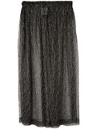 Comme Des Garçons Pre-owned Sheer Midi Skirt - Black