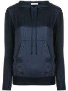 Max Mara Contrasting Front Panel Hoodie - Blue