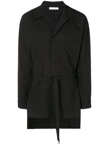 Ethosens Belted Shirt Jacket - Black