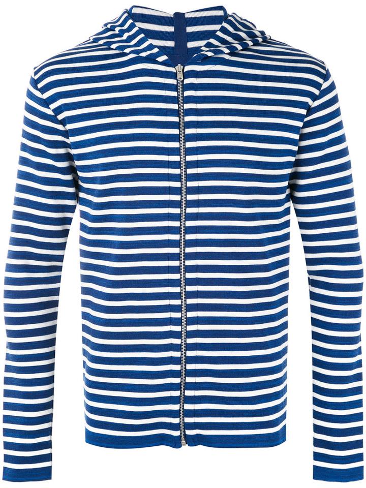 S.n.s. Herning - Passage Hoodie Jacket - Men - Cotton/merino - L, Blue, Cotton/merino