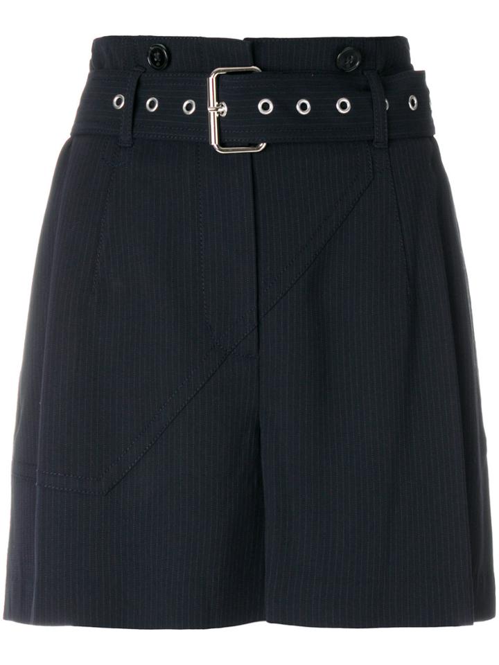 3.1 Phillip Lim Belted Tailored Shorts - Blue