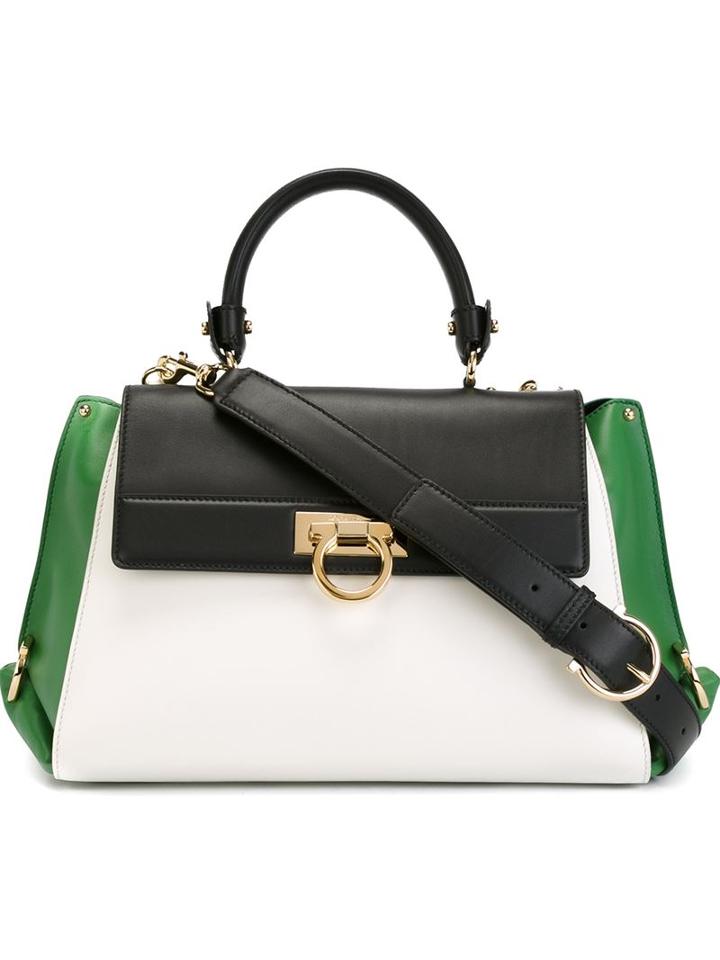 Salvatore Ferragamo Sofia Tote, Women's, Black, Leather