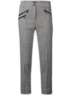 Veronica Beard Houndstooth Cropped Trousers - Black