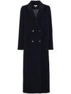 Ganni Abbey Wool Blend Double Breasted Coat - Blue