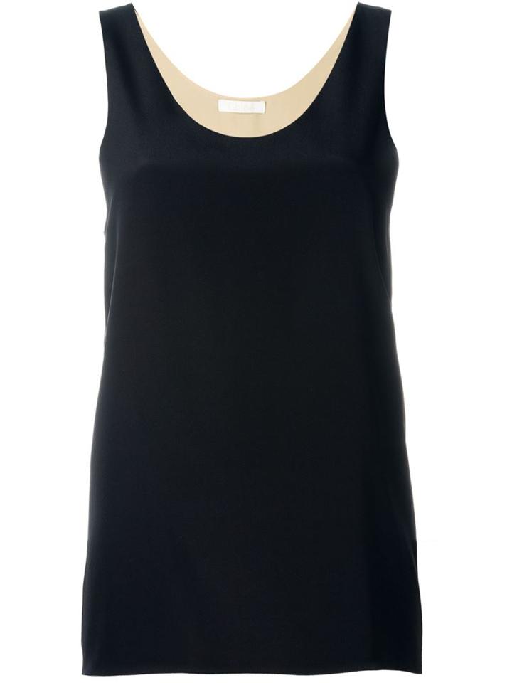 Chloé Sleeveless Top, Women's, Size: 42, Black, Silk/acetate