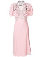 Ermanno Scervino Lace Front Dress - Pink & Purple