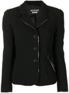 Boutique Moschino Chain-embellished Crepe Jacket - Black