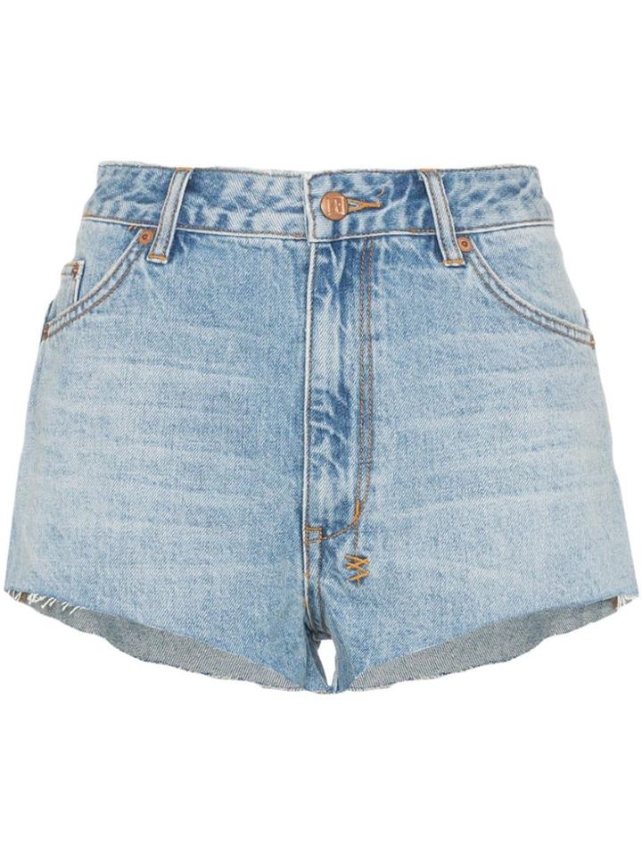 Ksubi Cut-off Denim Shorts - Blue