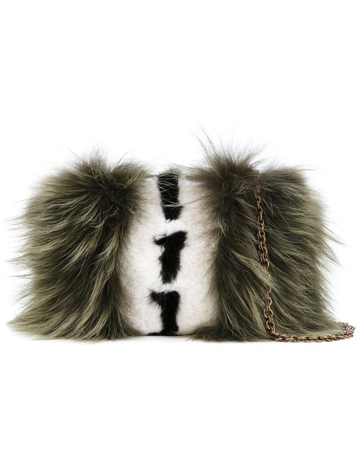 Mr & Mrs Italy Chain Strap Clutch - Green