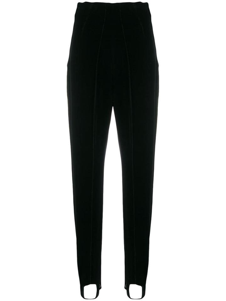Romeo Gigli Pre-owned 1990's Heel Strap Trousers - Black