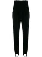 Romeo Gigli Pre-owned 1990's Heel Strap Trousers - Black