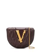 Versace Quilted Virtus Belt Bag - Brown