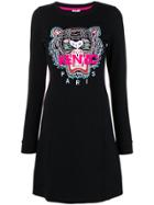 Kenzo Tiger Embroidered Dress - Black