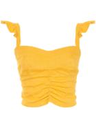 Framed Ceramic Cropped Top - Yellow