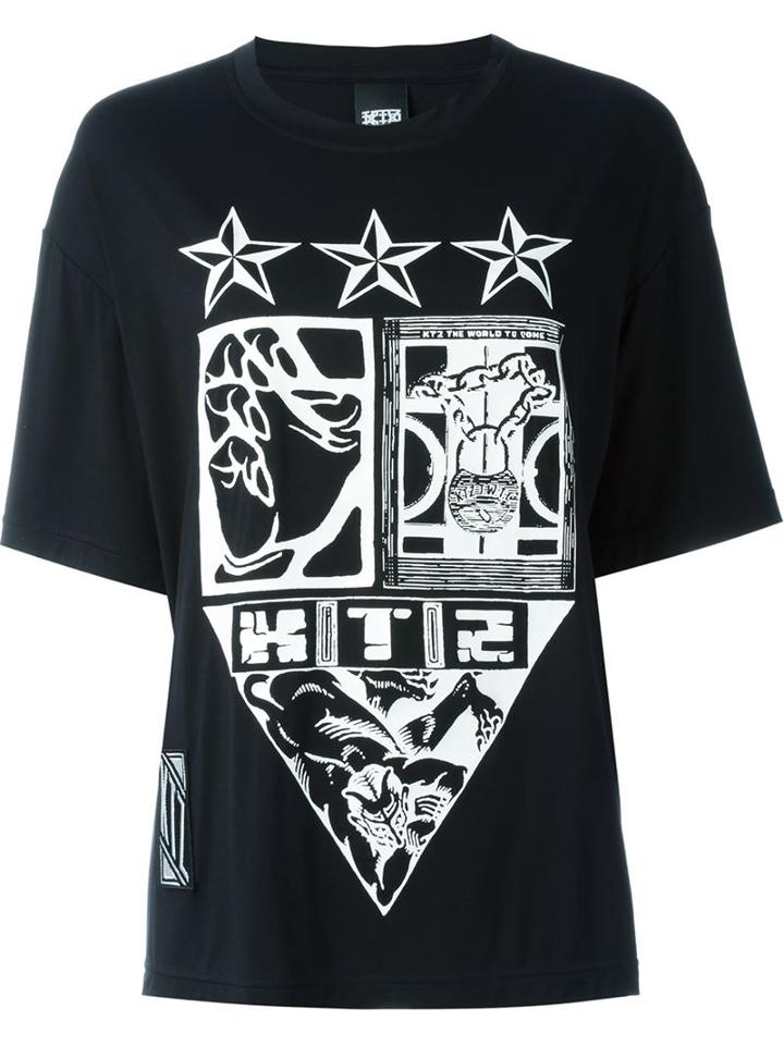 Ktz Devil Print Basic T-shirt