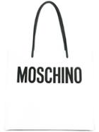 Moschino Logo Print Tote, Women's, White