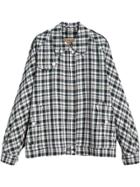 Burberry Check Oversized Harrington Jacket - Green