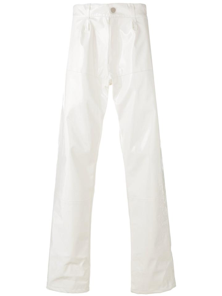 Gmbh Straight-leg Biker Trousers - White