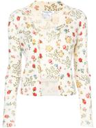 Christian Dior Vintage Floral Cardigan & Top Set - Nude & Neutrals