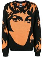 Pam Perks And Mini Face Printed Sweater - Black