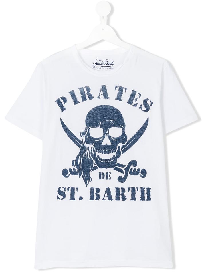 Mc2 Saint Barth Kids - Teen Pirate Motif T-shirt - Kids - Cotton - 14 Yrs, White