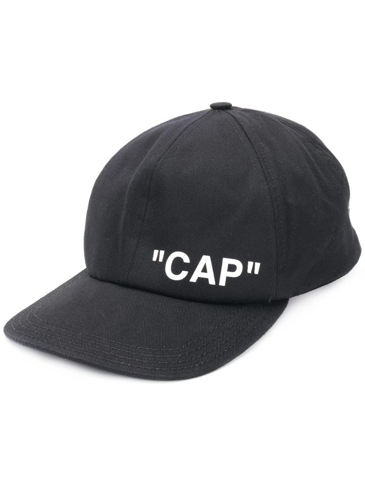 Off-white Printed Cap - Black