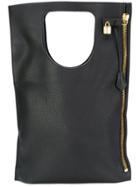 Tom Ford Alix Gold Zip Shoulder Bag - Black