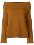 Forte Forte Off-the-shoulder Sweater - Brown