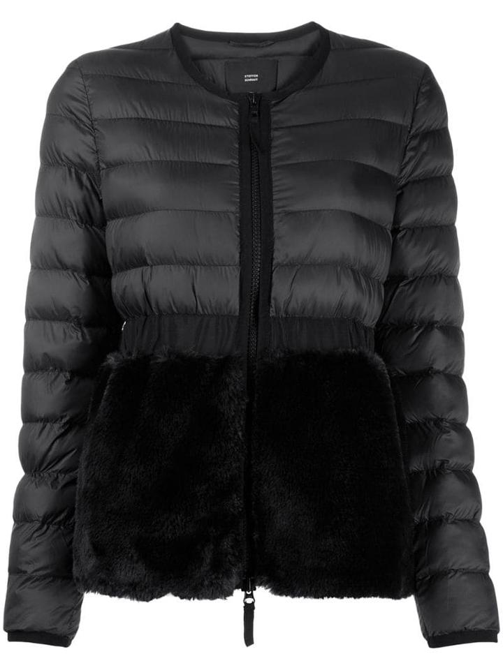 Steffen Schraut Padded Faux Fur Jacket - Black
