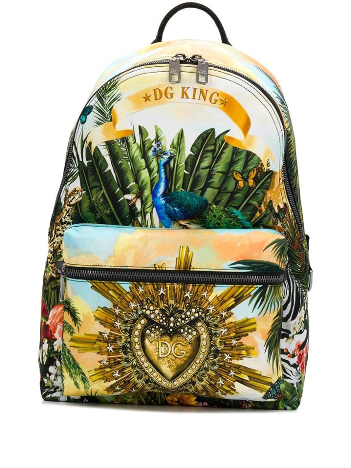 Dolce & Gabbana Dg King Print Backpack - Yellow