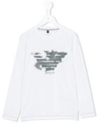 Armani Junior - Printed Sweatshirt - Kids - Cotton/spandex/elastane - 8 Yrs, Boy's, White