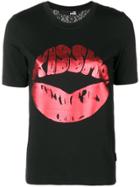 Love Moschino Lips Print T-shirt - Black